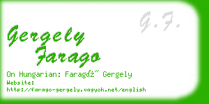 gergely farago business card